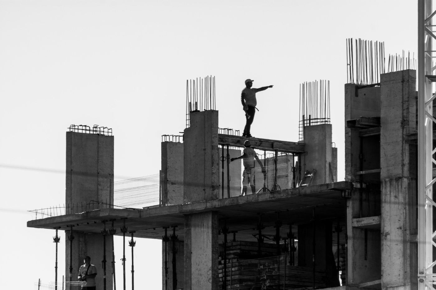 Concrete frame under construction